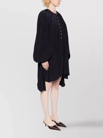 Lanvin Women Short Pleated Dress In Black