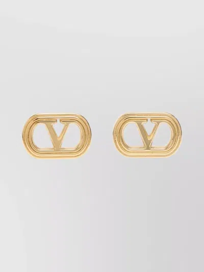 Valentino Garavani Ovalette Stud Earrings Featuring Oval Shape In Gold