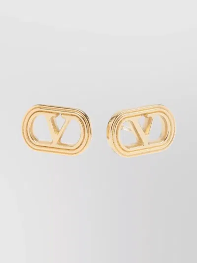 Valentino Garavani Ovalette Stud Earrings Featuring Oval Shape In Gold