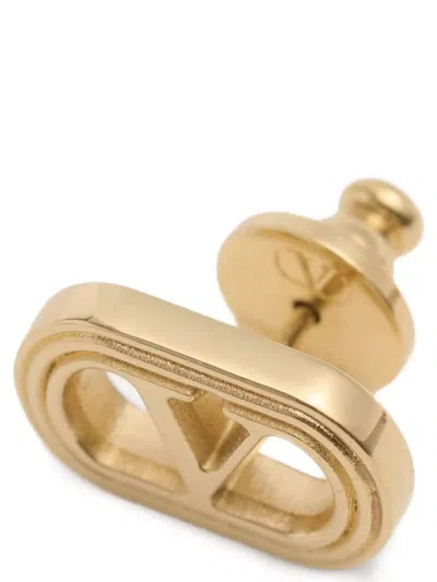 Valentino Garavani Ovalette Stud Earrings Featuring Oval Shape In Gold