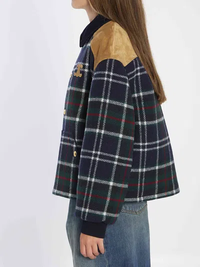 Celine Blouson Triomphe Bomber Jacket Women In Blue