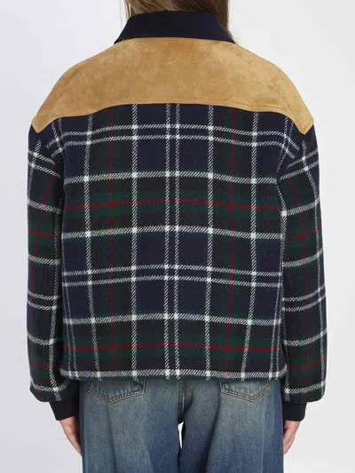 Celine Blouson Triomphe Bomber Jacket Women In Blue