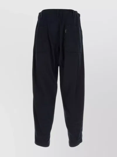 Yohji Yamamoto Tailored Denim Trousers With Pleats And Pockets In Black