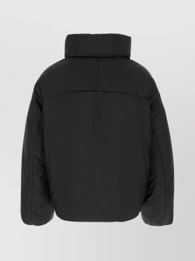 Jacquemus Quilted Jacket With High Collar And Pockets In Black