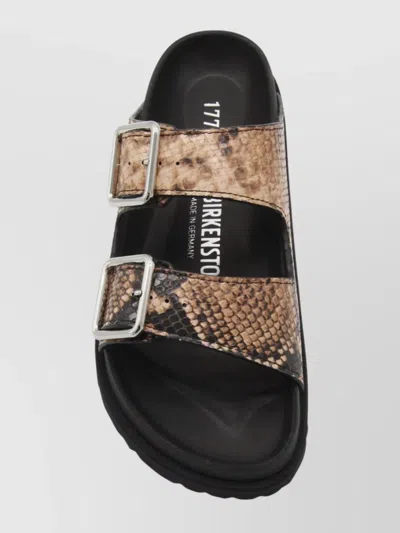 Birkenstock 1774 Open Toe Sandals Featuring Textured Sole In Animal Print