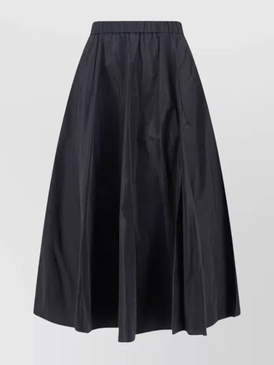 Aspesi Flared Midi Skirt Side Pockets In Black