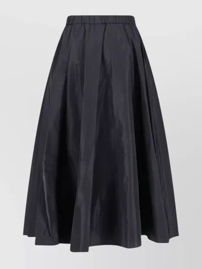 Aspesi Flared Midi Skirt Side Pockets In Black