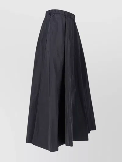 Aspesi Flared Midi Skirt Side Pockets In Black