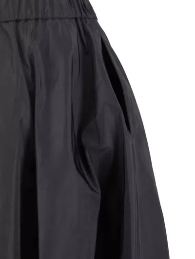 Aspesi Flared Midi Skirt Side Pockets In Black