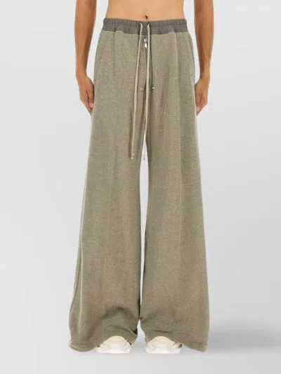 Rick Owens Drkshdw Wide-leg Trousers With Side And Back Pockets In Green