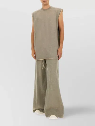 Rick Owens Drkshdw Wide-leg Trousers With Side And Back Pockets In Green