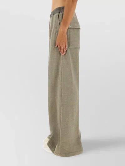 Rick Owens Drkshdw Wide-leg Trousers With Side And Back Pockets In Green