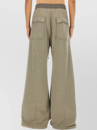 Rick Owens Drkshdw Wide-leg Trousers With Side And Back Pockets In Green