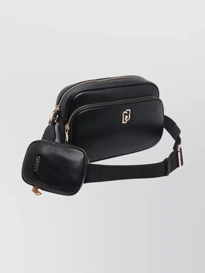 Liu •jo Versatile Shoulder Bag Zipped Pocket In Black