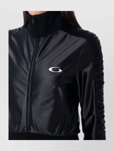 Balenciaga Sporty High Neck Jacket In Black