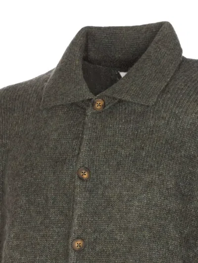 Nn07 Green Viggo Cardigan Frontal Buttons Closure In Green