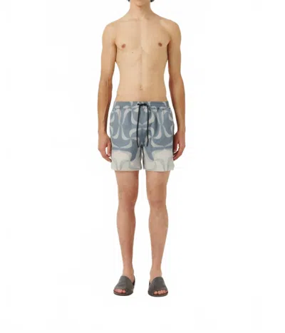 Commas Mantra Printed Swim Trunks In Blue