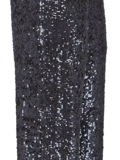 P.a.r.o.s.h Straight-leg Trousers With Sequined Surface In Black