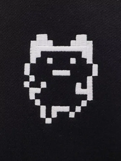 Coperni Organic Cotton Hooded Sweatshirt Featuring Embroidery In Black