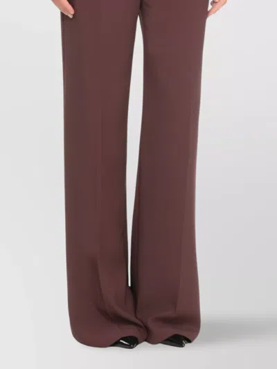 Elisabetta Franchi Cropped Sleeveless Sweater Gold Chain Detail In Burgundy