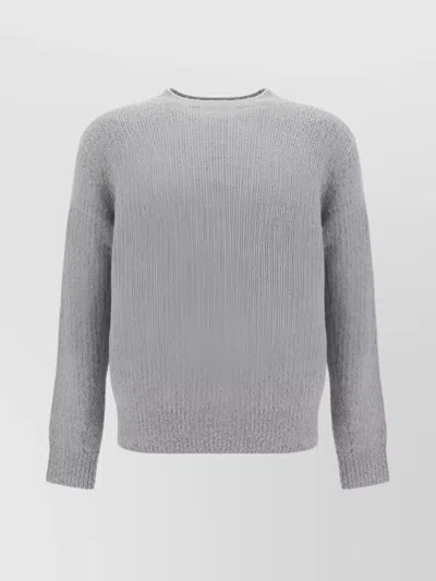 Sunflower Regular Fit Long Sleeve Knit Sweater In Gray