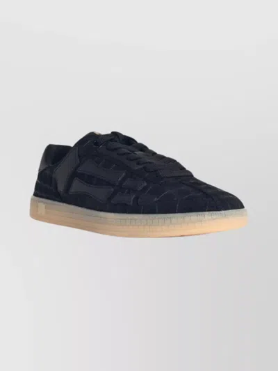 Amiri Crocodile Pattern Low-top Sneakers In Blue