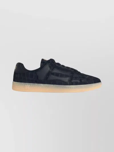 Amiri Crocodile Pattern Low-top Sneakers In Blue