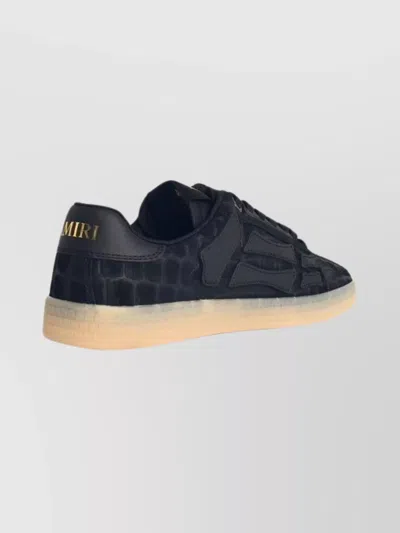 Amiri Crocodile Pattern Low-top Sneakers In Blue