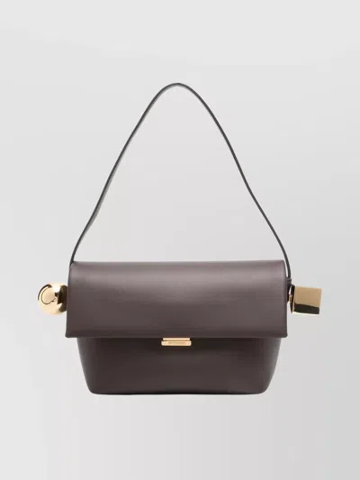 Jacquemus Round Cross-body Bag Top Handle In Brown