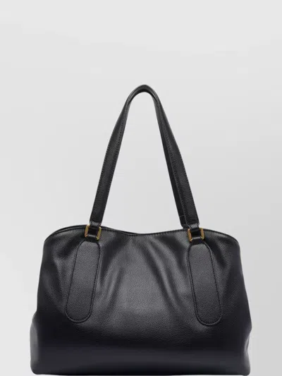 Liu •jo Medium Satchel Bag Buckle Accents In Black