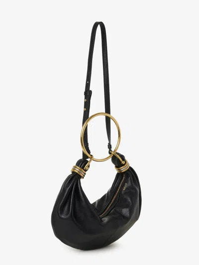 Chloé Chloè Hobo Bag Grained Leather Bag In Black