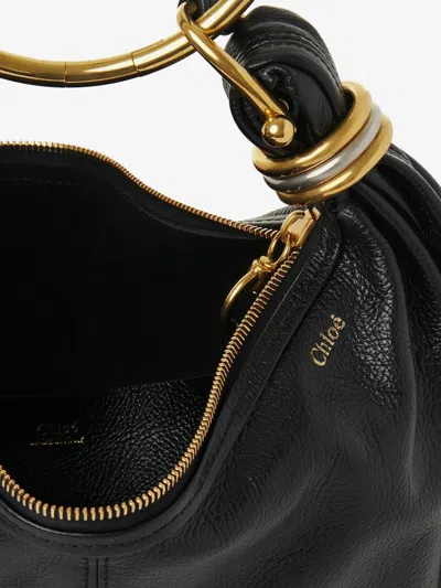 Chloé Chloè Hobo Bag Grained Leather Bag In Black