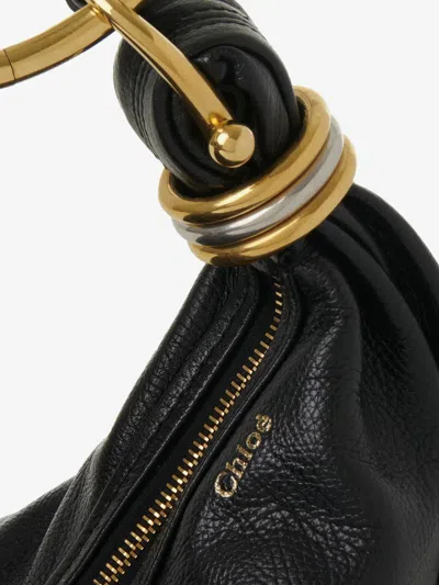 Chloé Chloè Hobo Bag Grained Leather Bag In Black
