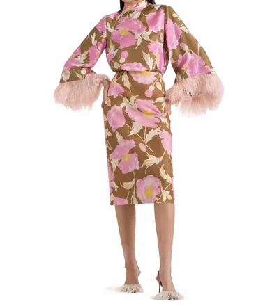 La Doublej Printed Wool-blend Cady Midi Skirt In Multi