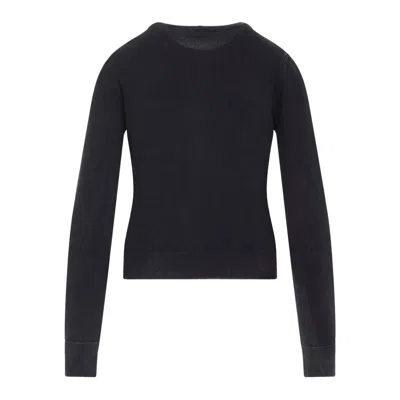 Diesel Fitted Button-up Sweater With Ribbed Detailing In Black