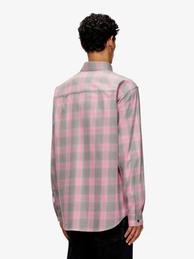 Diesel Men S-simply Check Cotton Blend Shirt In Multi