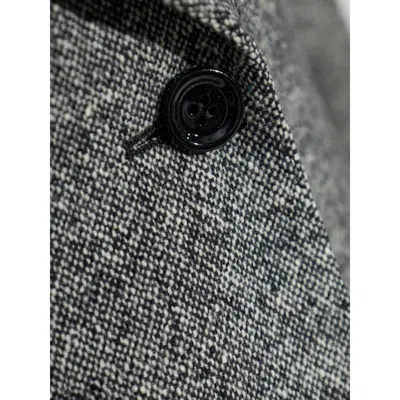 Dolce & Gabbana Tweed Jacket With Flap Pockets And Peak Lapels In Gray