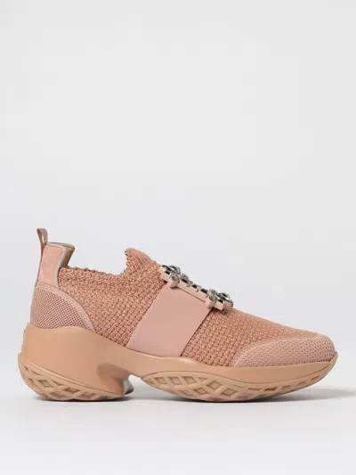 Roger Vivier Viv' Run Sneakers In Knit In Pink