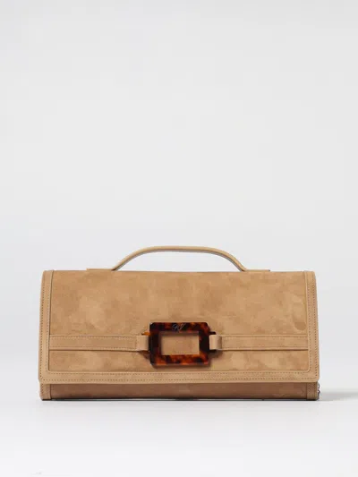 Roger Vivier Belle Vivier Clutch In Brown