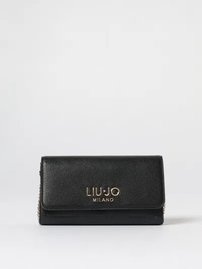 Liu •jo Chain Strap Clutch Bag In Black