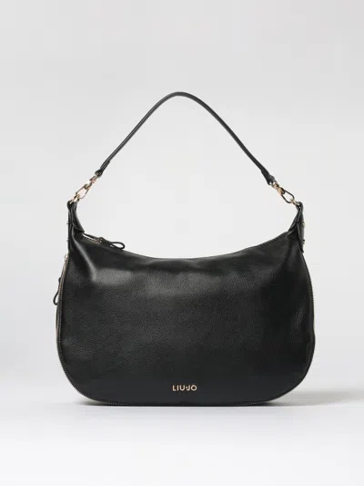 Liu •jo Liu Jo Curved Zip Shoulder Bag In Black