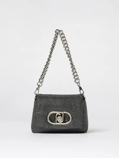 Liu •jo Small Logo Bag With Removable Chain Strap In Black