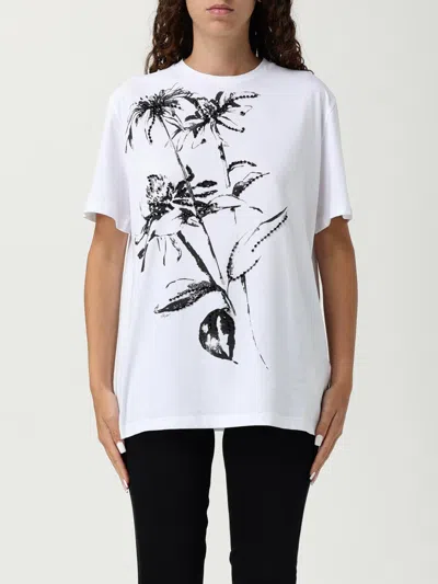 Liu •jo Floral Print Top With Strass And Sequins In White