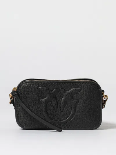 Pinko Camera Bag With Embosed Logo In Black