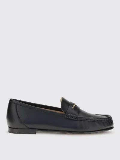 Chloé Chain-detail Loafers In Black