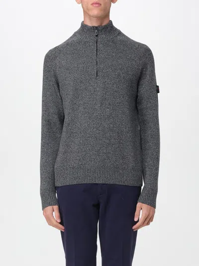 Peuterey Man Turtleneck Navy Size 3xl Wool, Polyamide In Gray