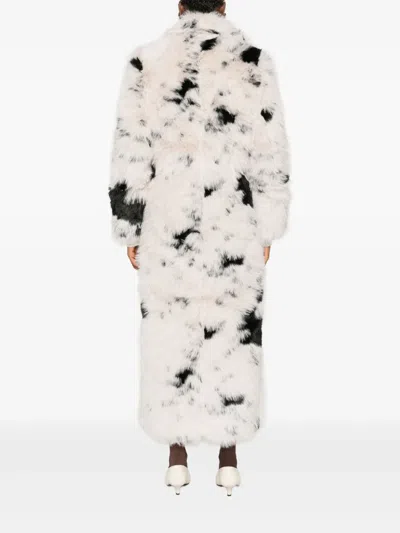 Entire Studios Womens Ashflake Coco Notch-lapels Faux-fur Coat In Neutral