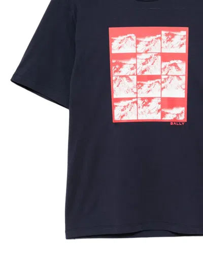 Bally Graphic-print T-shirt In Blue