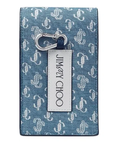 Jimmy Choo Monogram-pattern Phone Case In Blue