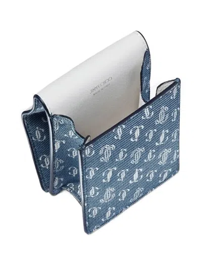 Jimmy Choo Monogram-pattern Phone Case In Blue